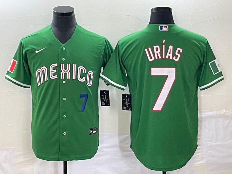 Men 2025 World Cup Mexico #7 Urias Green Nike MLB Jersey style 3188->more jerseys->MLB Jersey